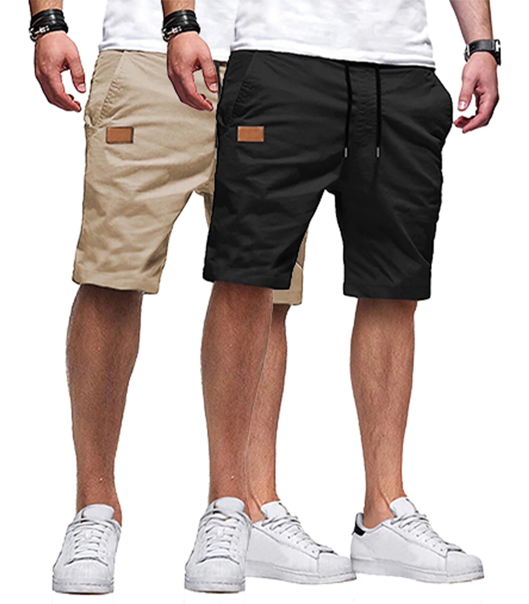 JMIERR Men's Drawstring Shorts Casual Twill Chino Shorts with Pockets | Workout, Summer, Stretch, Cotton, Golf, Elastic Waist, Beach, Relaxed Fit, Big Tall, Hawaiian, Jogger Shorts - pokemaJMIERR Men's Drawstring Shorts Casual Twill Chino Shorts with Pockets | Workout, Summer, Stretch, Cotton, Golf, Elastic Waist, Beach, Relaxed Fit, Big Tall, Hawaiian, Jogger Shorts