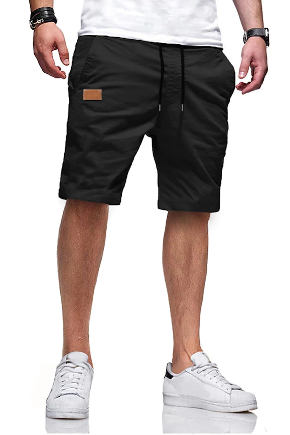JMIERR Men's Drawstring Shorts Casual Twill Chino Shorts with Pockets | Workout, Summer, Stretch, Cotton, Golf, Elastic Waist, Beach, Relaxed Fit, Big Tall, Hawaiian, Jogger Shorts - pokemaJMIERR Men's Drawstring Shorts Casual Twill Chino Shorts with Pockets | Workout, Summer, Stretch, Cotton, Golf, Elastic Waist, Beach, Relaxed Fit, Big Tall, Hawaiian, Jogger Shorts