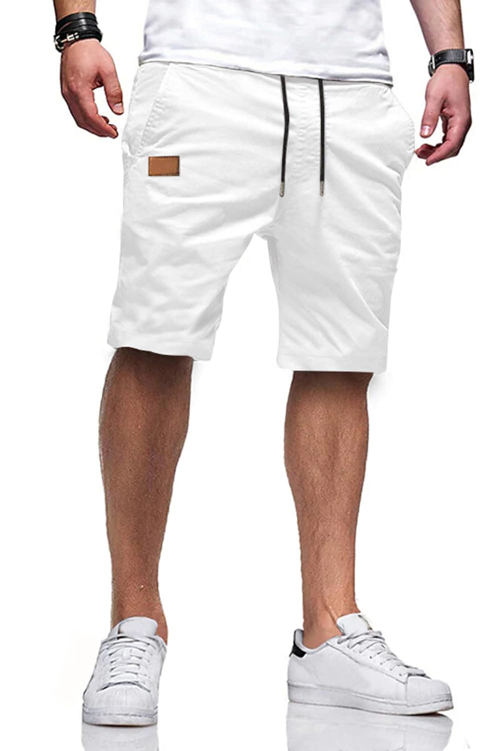 JMIERR Men's Drawstring Shorts Casual Twill Chino Shorts with Pockets | Workout, Summer, Stretch, Cotton, Golf, Elastic Waist, Beach, Relaxed Fit, Big Tall, Hawaiian, Jogger Shorts - pokemaJMIERR Men's Drawstring Shorts Casual Twill Chino Shorts with Pockets | Workout, Summer, Stretch, Cotton, Golf, Elastic Waist, Beach, Relaxed Fit, Big Tall, Hawaiian, Jogger Shorts