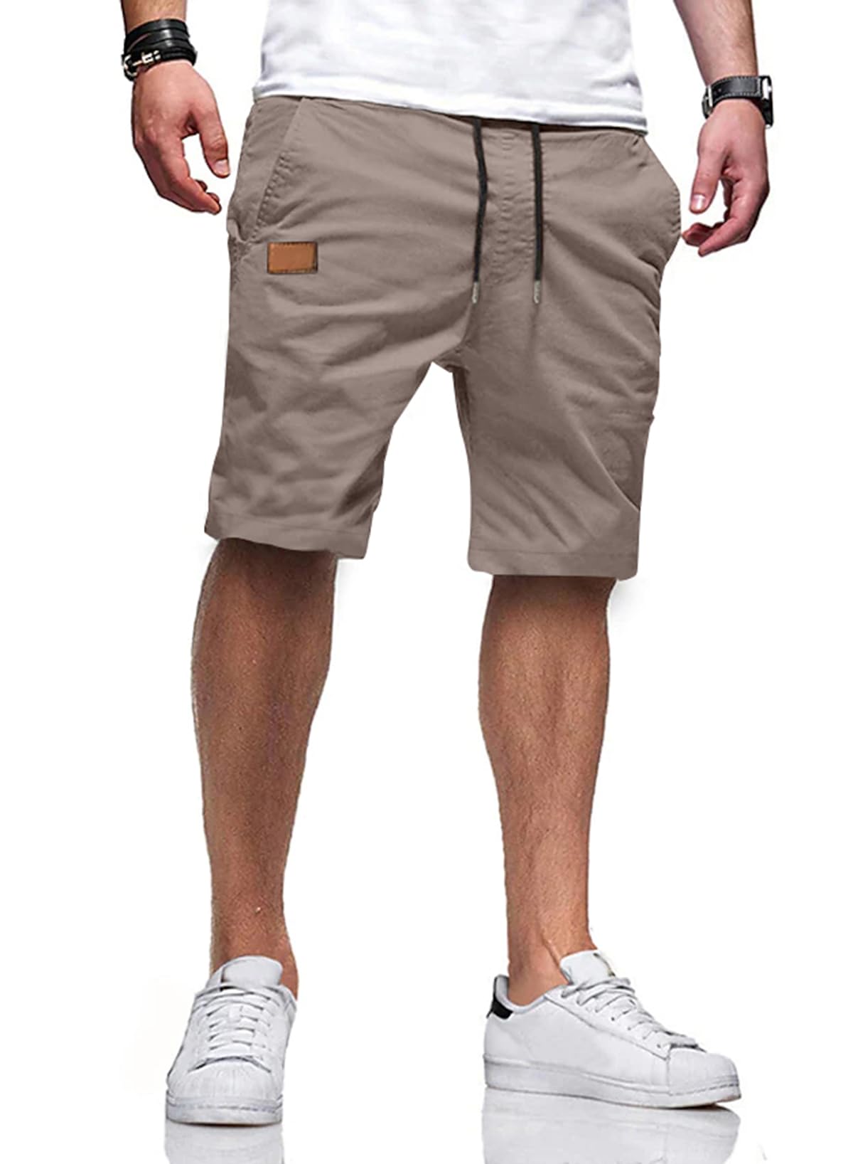 JMIERR Men's Drawstring Shorts Casual Twill Chino Shorts with Pockets | Workout, Summer, Stretch, Cotton, Golf, Elastic Waist, Beach, Relaxed Fit, Big Tall, Hawaiian, Jogger Shorts - pokemaJMIERR Men's Drawstring Shorts Casual Twill Chino Shorts with Pockets | Workout, Summer, Stretch, Cotton, Golf, Elastic Waist, Beach, Relaxed Fit, Big Tall, Hawaiian, Jogger Shorts