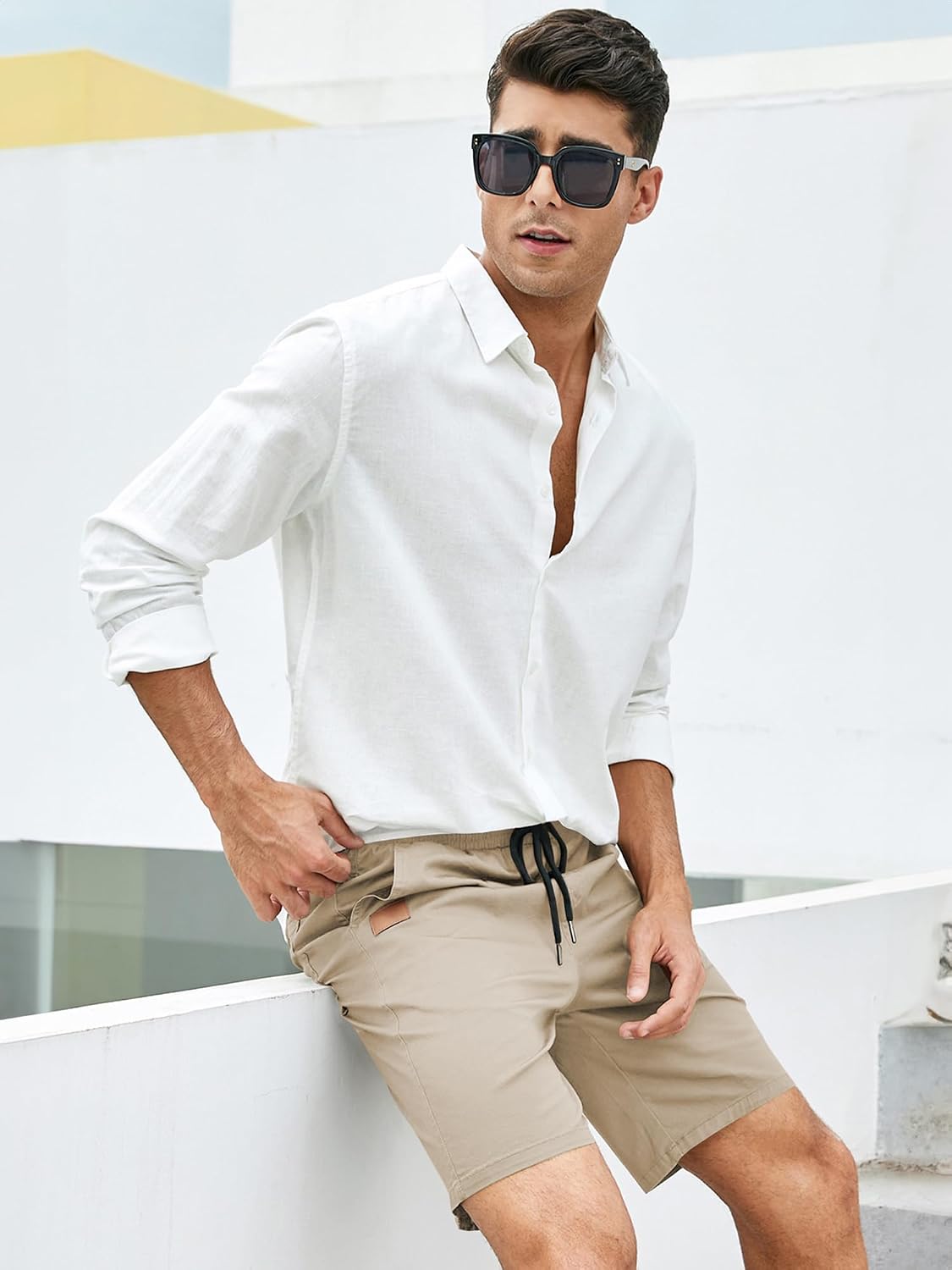 JMIERR Men's Drawstring Shorts Casual Twill Chino Shorts with Pockets | Workout, Summer, Stretch, Cotton, Golf, Elastic Waist, Beach, Relaxed Fit, Big Tall, Hawaiian, Jogger Shorts - pokemaJMIERR Men's Drawstring Shorts Casual Twill Chino Shorts with Pockets | Workout, Summer, Stretch, Cotton, Golf, Elastic Waist, Beach, Relaxed Fit, Big Tall, Hawaiian, Jogger Shorts
