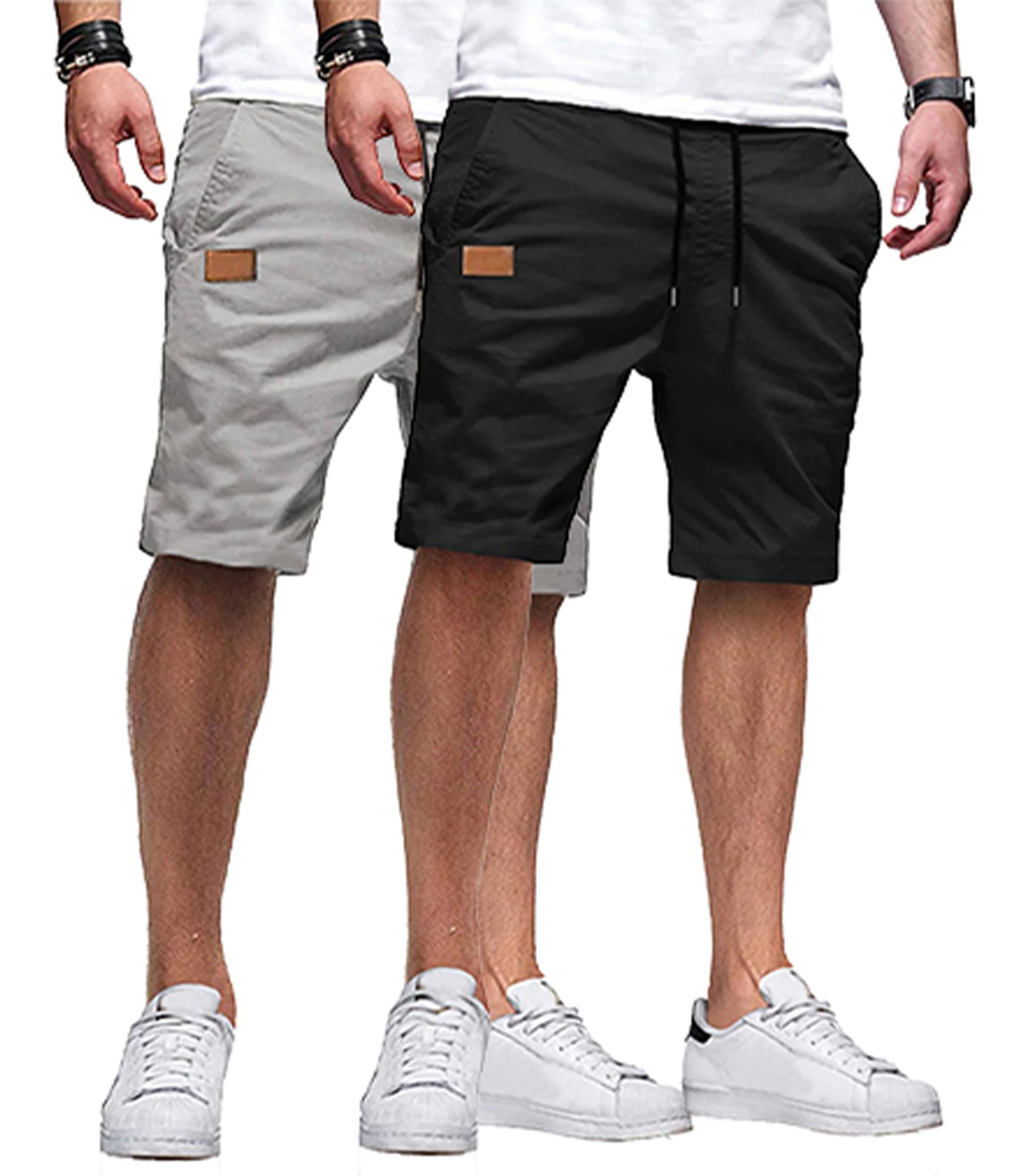JMIERR Men's Drawstring Shorts Casual Twill Chino Shorts with Pockets | Workout, Summer, Stretch, Cotton, Golf, Elastic Waist, Beach, Relaxed Fit, Big Tall, Hawaiian, Jogger Shorts - pokemaJMIERR Men's Drawstring Shorts Casual Twill Chino Shorts with Pockets | Workout, Summer, Stretch, Cotton, Golf, Elastic Waist, Beach, Relaxed Fit, Big Tall, Hawaiian, Jogger Shorts