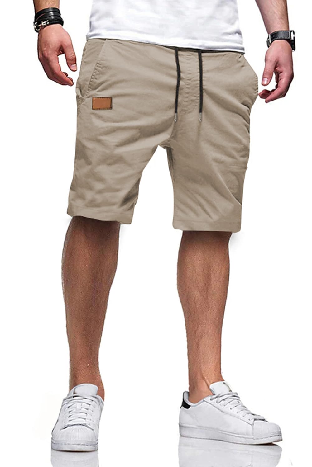 JMIERR Men's Drawstring Shorts Casual Twill Chino Shorts with Pockets | Workout, Summer, Stretch, Cotton, Golf, Elastic Waist, Beach, Relaxed Fit, Big Tall, Hawaiian, Jogger Shorts - pokemaJMIERR Men's Drawstring Shorts Casual Twill Chino Shorts with Pockets | Workout, Summer, Stretch, Cotton, Golf, Elastic Waist, Beach, Relaxed Fit, Big Tall, Hawaiian, Jogger Shorts