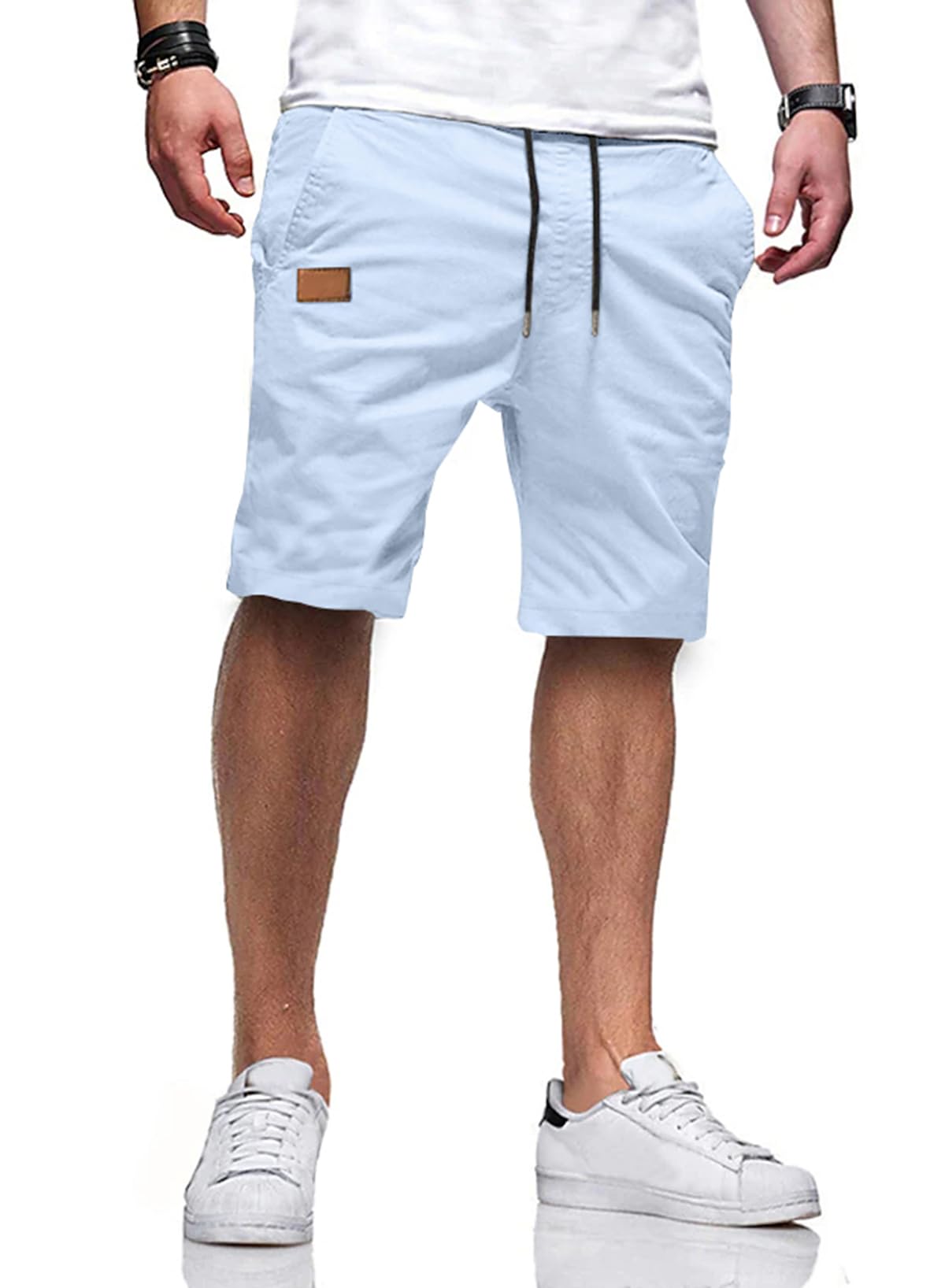 JMIERR Men's Drawstring Shorts Casual Twill Chino Shorts with Pockets | Workout, Summer, Stretch, Cotton, Golf, Elastic Waist, Beach, Relaxed Fit, Big Tall, Hawaiian, Jogger Shorts - pokemaJMIERR Men's Drawstring Shorts Casual Twill Chino Shorts with Pockets | Workout, Summer, Stretch, Cotton, Golf, Elastic Waist, Beach, Relaxed Fit, Big Tall, Hawaiian, Jogger Shorts
