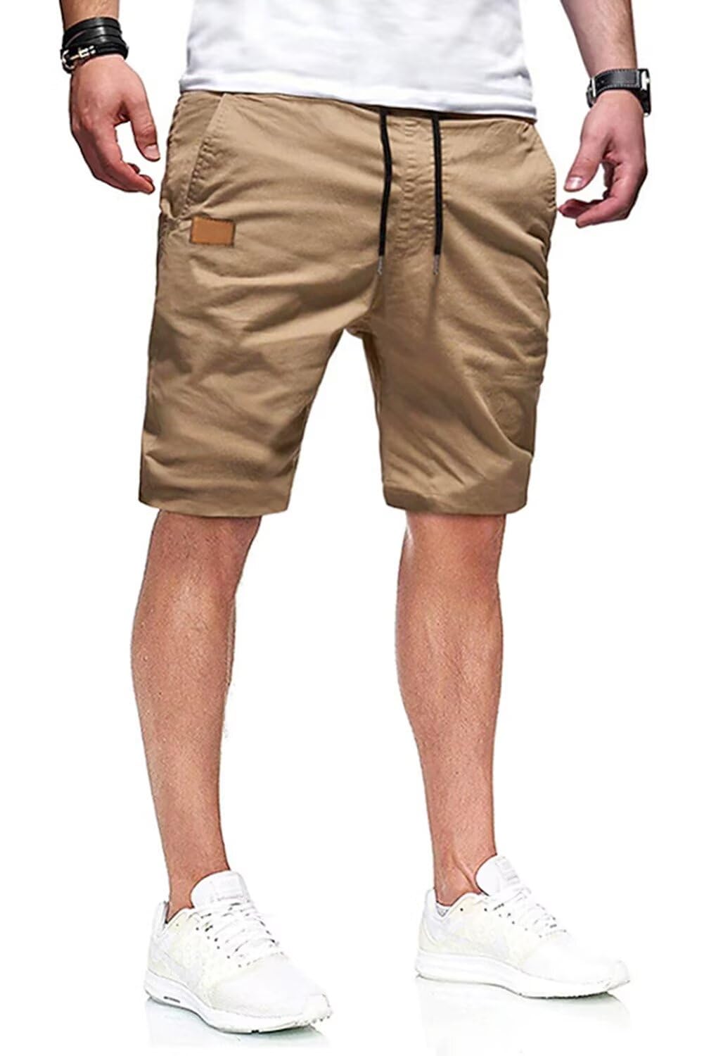 JMIERR Men's Drawstring Shorts Casual Twill Chino Shorts with Pockets | Workout, Summer, Stretch, Cotton, Golf, Elastic Waist, Beach, Relaxed Fit, Big Tall, Hawaiian, Jogger Shorts - pokemaJMIERR Men's Drawstring Shorts Casual Twill Chino Shorts with Pockets | Workout, Summer, Stretch, Cotton, Golf, Elastic Waist, Beach, Relaxed Fit, Big Tall, Hawaiian, Jogger Shorts