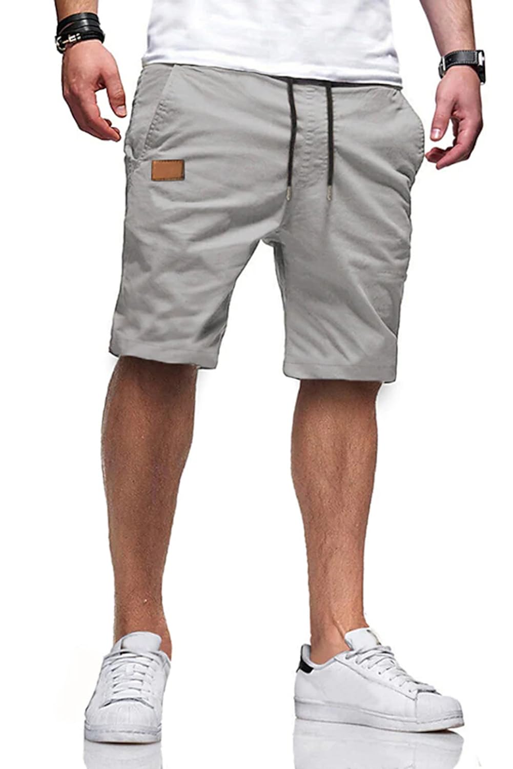 JMIERR Men's Drawstring Shorts Casual Twill Chino Shorts with Pockets | Workout, Summer, Stretch, Cotton, Golf, Elastic Waist, Beach, Relaxed Fit, Big Tall, Hawaiian, Jogger Shorts - pokemaJMIERR Men's Drawstring Shorts Casual Twill Chino Shorts with Pockets | Workout, Summer, Stretch, Cotton, Golf, Elastic Waist, Beach, Relaxed Fit, Big Tall, Hawaiian, Jogger Shorts