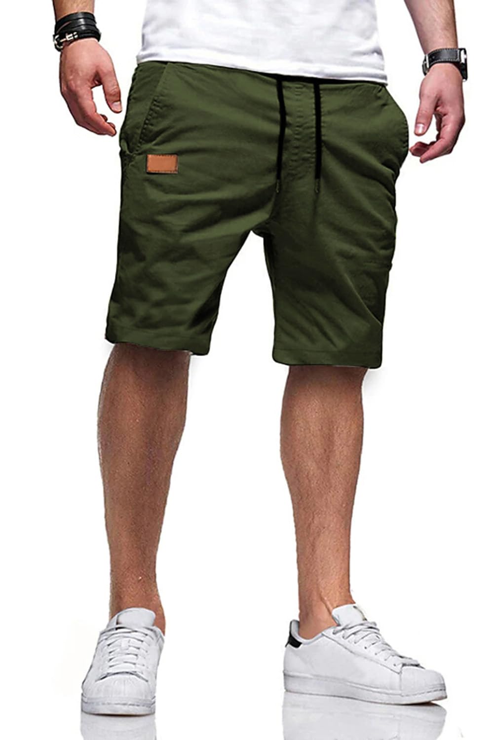 JMIERR Men's Drawstring Shorts Casual Twill Chino Shorts with Pockets | Workout, Summer, Stretch, Cotton, Golf, Elastic Waist, Beach, Relaxed Fit, Big Tall, Hawaiian, Jogger Shorts - pokemaJMIERR Men's Drawstring Shorts Casual Twill Chino Shorts with Pockets | Workout, Summer, Stretch, Cotton, Golf, Elastic Waist, Beach, Relaxed Fit, Big Tall, Hawaiian, Jogger Shorts