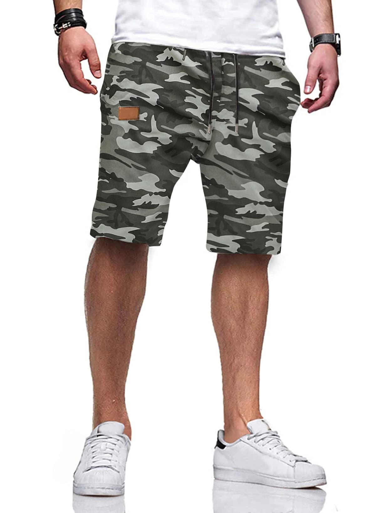 JMIERR Men's Drawstring Shorts Casual Twill Chino Shorts with Pockets | Workout, Summer, Stretch, Cotton, Golf, Elastic Waist, Beach, Relaxed Fit, Big Tall, Hawaiian, Jogger Shorts - pokemaJMIERR Men's Drawstring Shorts Casual Twill Chino Shorts with Pockets | Workout, Summer, Stretch, Cotton, Golf, Elastic Waist, Beach, Relaxed Fit, Big Tall, Hawaiian, Jogger Shorts