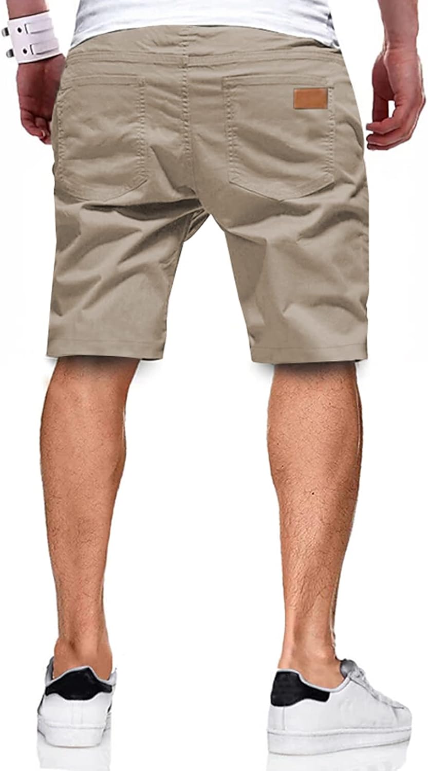 JMIERR Men's Drawstring Shorts Casual Twill Chino Shorts with Pockets | Workout, Summer, Stretch, Cotton, Golf, Elastic Waist, Beach, Relaxed Fit, Big Tall, Hawaiian, Jogger Shorts - pokemaJMIERR Men's Drawstring Shorts Casual Twill Chino Shorts with Pockets | Workout, Summer, Stretch, Cotton, Golf, Elastic Waist, Beach, Relaxed Fit, Big Tall, Hawaiian, Jogger Shorts