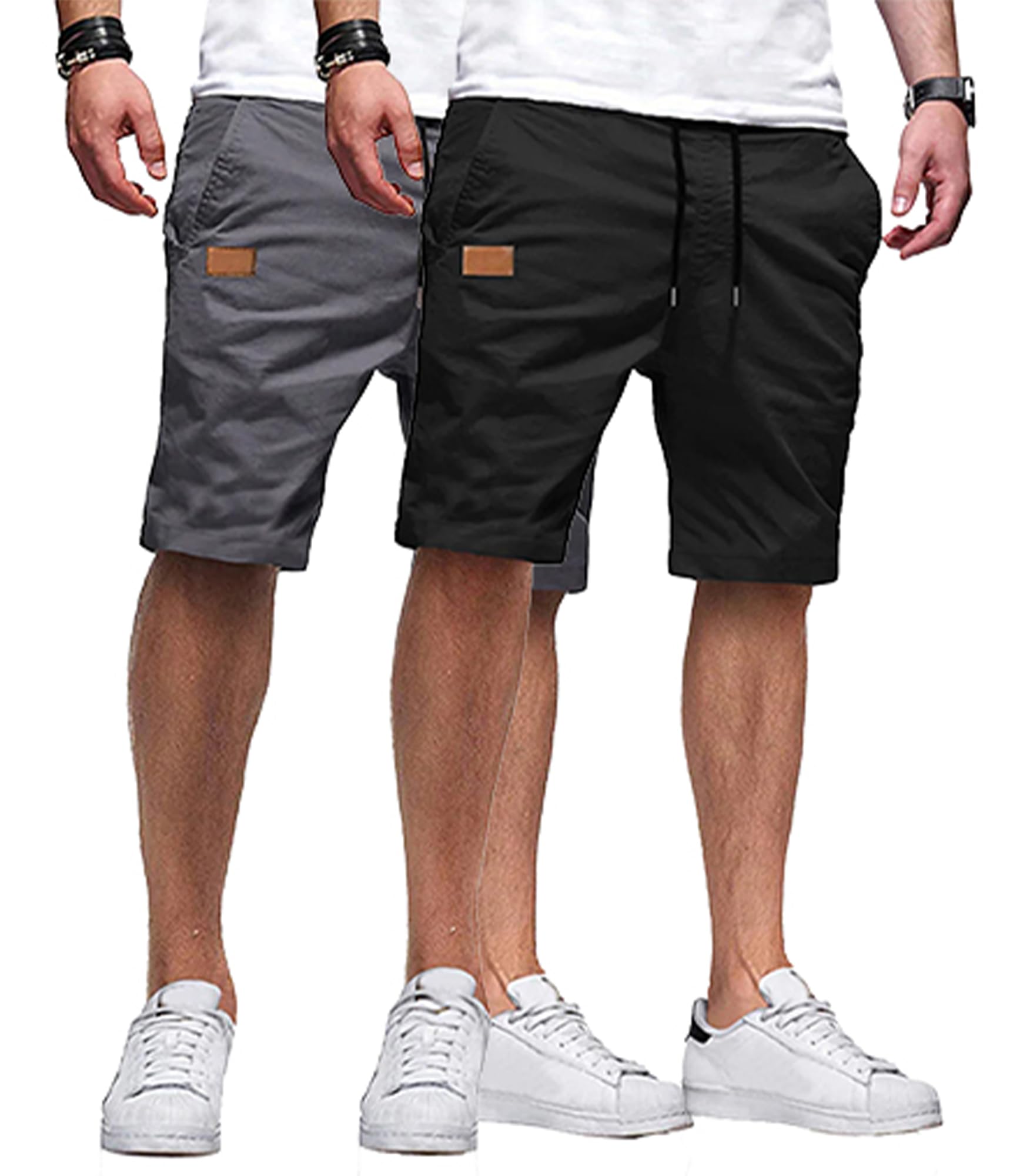 JMIERR Men's Drawstring Shorts Casual Twill Chino Shorts with Pockets | Workout, Summer, Stretch, Cotton, Golf, Elastic Waist, Beach, Relaxed Fit, Big Tall, Hawaiian, Jogger Shorts - pokemaJMIERR Men's Drawstring Shorts Casual Twill Chino Shorts with Pockets | Workout, Summer, Stretch, Cotton, Golf, Elastic Waist, Beach, Relaxed Fit, Big Tall, Hawaiian, Jogger Shorts