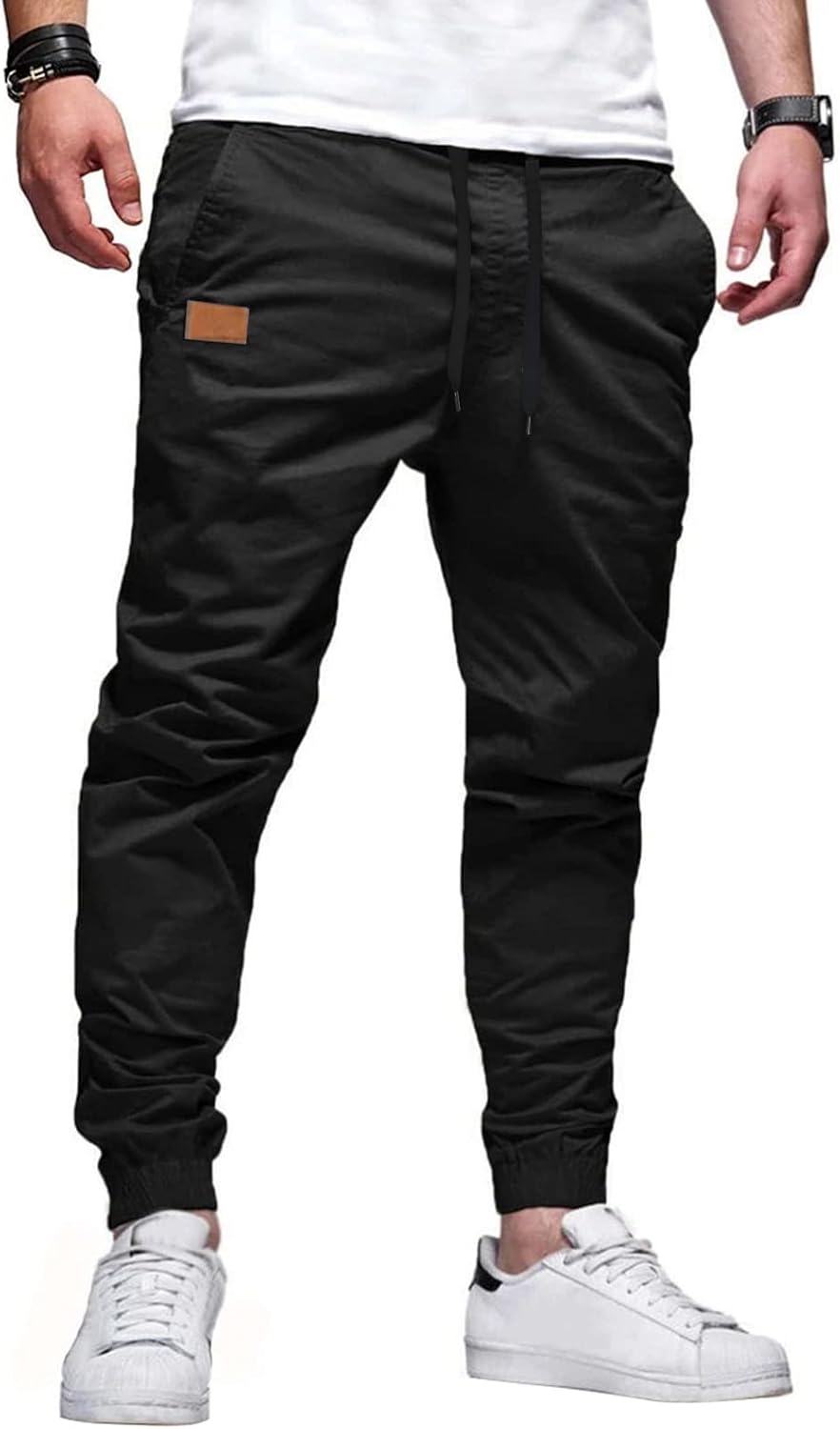 JMIERR Mens Pants Joggers with Pockets Casual Drawstring Twill Chino Pants | Jogging Pant, Cotton, Sweatpants, Track Pants, Hiking, Stretch, Tapered Pants, Relaxed Fit, Outdoor, Travel, Fall - pokemaJMIERR Mens Pants Joggers with Pockets Casual Drawstring Twill Chino Pants | Jogging Pant, Cotton, Sweatpants, Track Pants, Hiking, Stretch, Tapered Pants, Relaxed Fit, Outdoor, Travel, Fall
