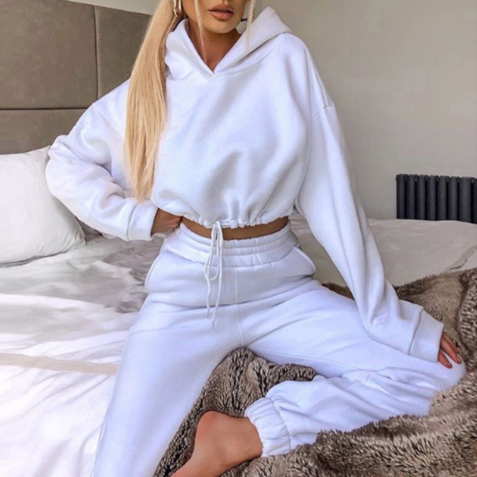 Jogging Suits For Women 2 Piece Sweatsuits Tracksuits Sexy Long Sleeve HoodieCasual Fitness Sportswear - pokema6ab04bf58b14ddb9938cdf96b69796e0