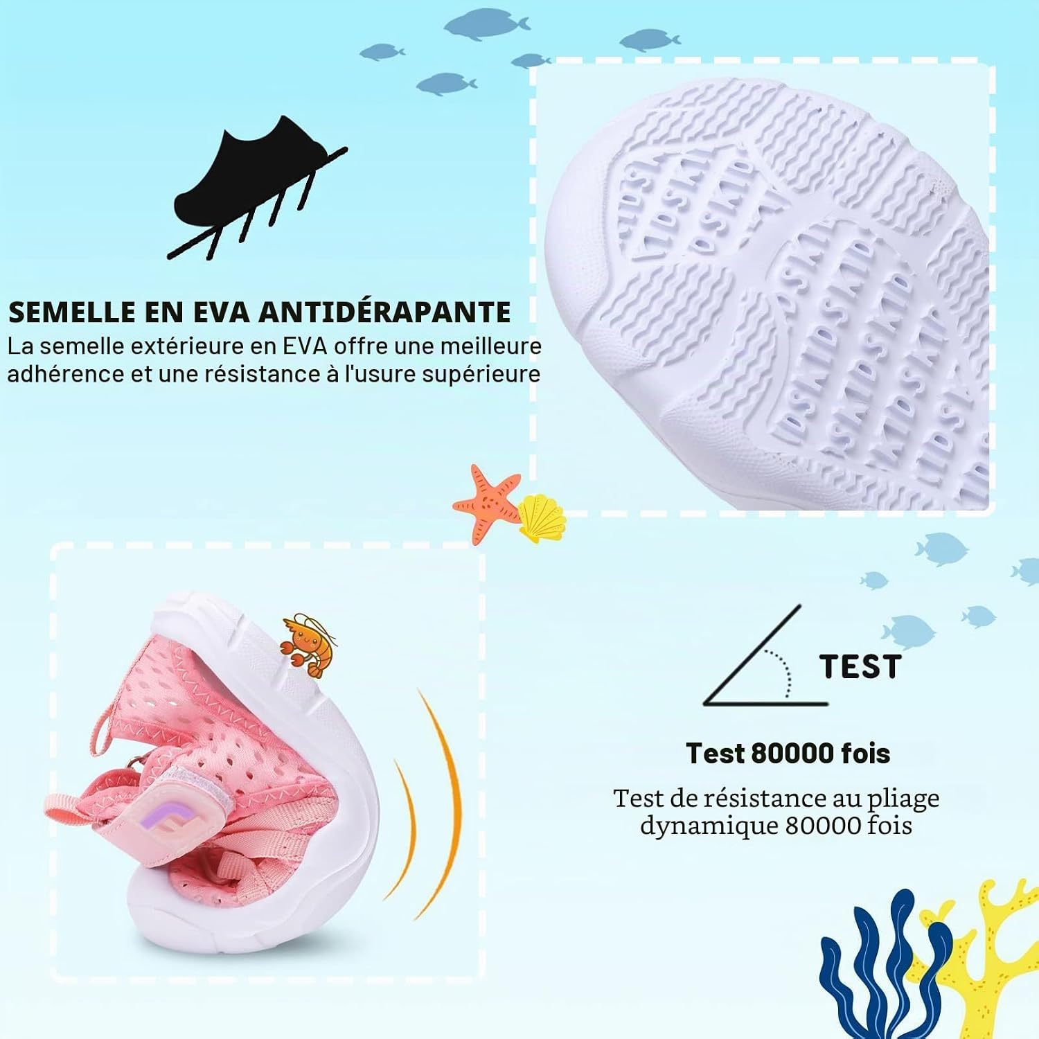 JOINFREE Chaussures aquatiques respirantes Qucik Dry Sport Plage Sandales légères Pieds nus flexibles - pokemaJOINFREE Chaussures aquatiques respirantes Qucik Dry Sport Plage Sandales légères Pieds nus flexibles