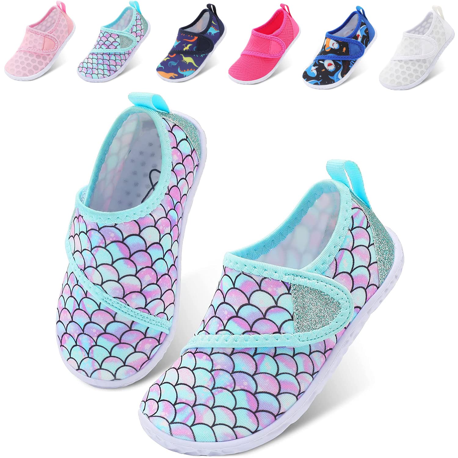 JOINFREE Toddler Water Shoes Boys Girls Aqua Socks Kids Outdoor Quick-Dry Swim Shoes Lightweight Non-Slip Barefoot Beach Shoes - pokemaJOINFREE Toddler Water Shoes Boys Girls Aqua Socks Kids Outdoor Quick-Dry Swim Shoes Lightweight Non-Slip Barefoot Beach Shoes