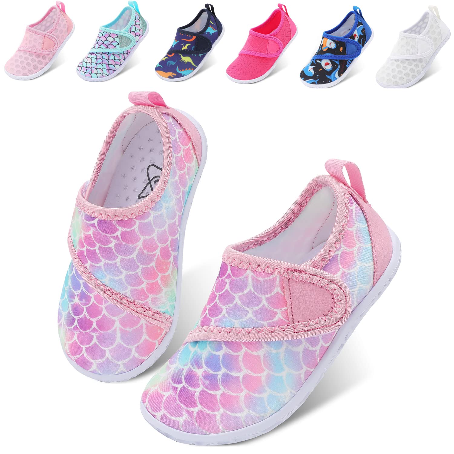 JOINFREE Toddler Water Shoes Boys Girls Aqua Socks Kids Outdoor Quick-Dry Swim Shoes Lightweight Non-Slip Barefoot Beach Shoes - pokemaJOINFREE Toddler Water Shoes Boys Girls Aqua Socks Kids Outdoor Quick-Dry Swim Shoes Lightweight Non-Slip Barefoot Beach Shoes