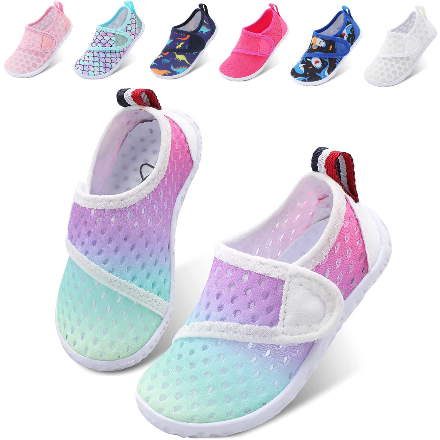 JOINFREE Toddler Water Shoes Boys Girls Aqua Socks Kids Outdoor Quick-Dry Swim Shoes Lightweight Non-Slip Barefoot Beach Shoes - pokemaJOINFREE Toddler Water Shoes Boys Girls Aqua Socks Kids Outdoor Quick-Dry Swim Shoes Lightweight Non-Slip Barefoot Beach Shoes