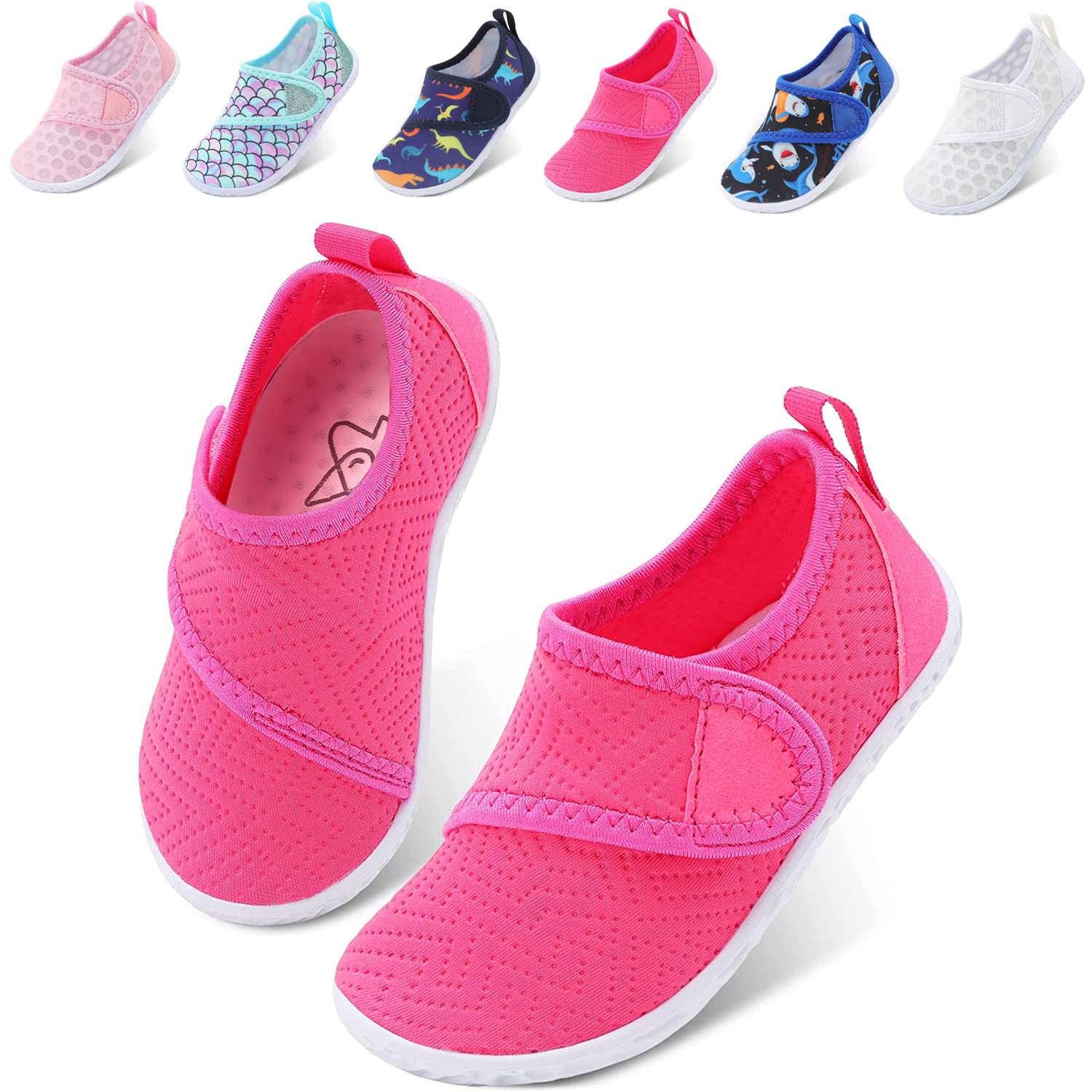 JOINFREE Toddler Water Shoes Boys Girls Aqua Socks Kids Outdoor Quick-Dry Swim Shoes Lightweight Non-Slip Barefoot Beach Shoes - pokemaJOINFREE Toddler Water Shoes Boys Girls Aqua Socks Kids Outdoor Quick-Dry Swim Shoes Lightweight Non-Slip Barefoot Beach Shoes
