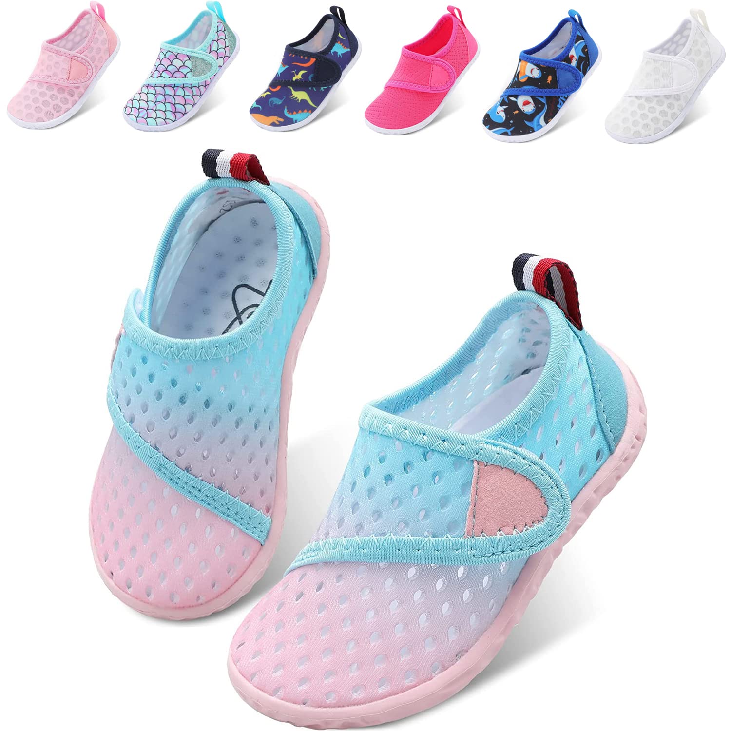 JOINFREE Toddler Water Shoes Boys Girls Aqua Socks Kids Outdoor Quick-Dry Swim Shoes Lightweight Non-Slip Barefoot Beach Shoes - pokemaJOINFREE Toddler Water Shoes Boys Girls Aqua Socks Kids Outdoor Quick-Dry Swim Shoes Lightweight Non-Slip Barefoot Beach Shoes