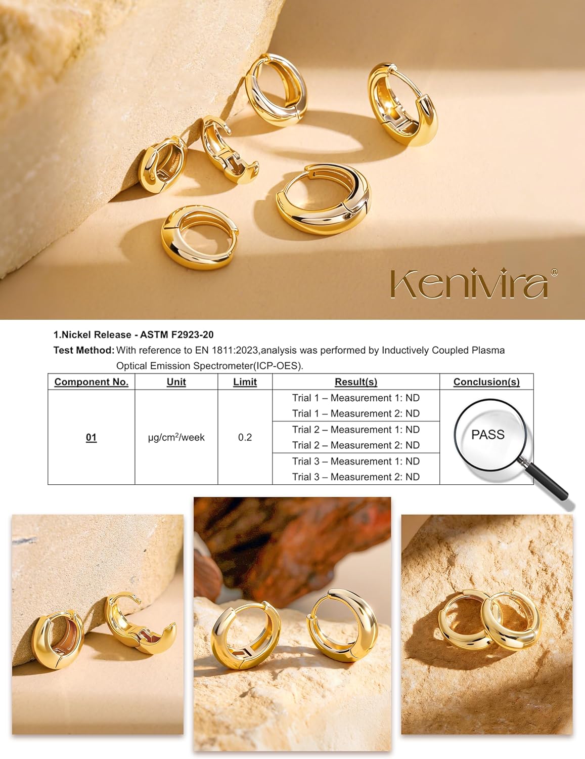 Kenivira Petites Boucles d'oreilles Créoles en Or pour Femme, Ensemble de 3 Paires de Boucles d'oreilles Créoles Épaisses Plaquées Or 14 carats, Boucles d'oreilles Créoles Mini Hypoallergéniques - pokemaKenivira Petites Boucles d'oreilles Créoles en Or pour Femme, Ensemble de 3 Paires de Boucles d'oreilles Créoles Épaisses Plaquées Or 14 carats, Boucles d'oreilles Créoles Mini Hypoallergéniques