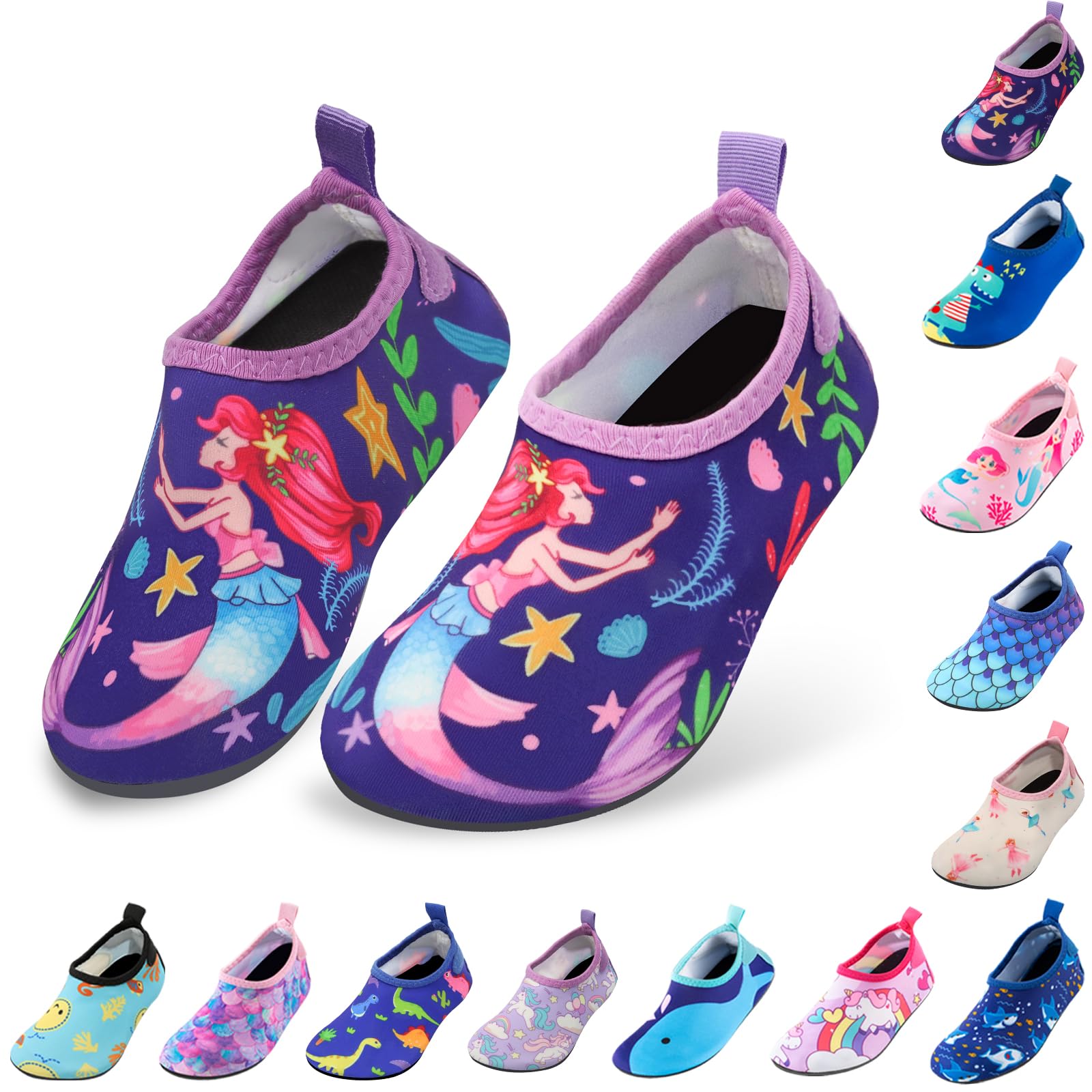 Kids Water Shoes Quick Dry Non-Slip Water Skin Barefoot Swim Water Shoes Children Aqua Socks for Beach Pool for Boys,Girls,Toddler, Infant - pokemaKids Water Shoes Quick Dry Non-Slip Water Skin Barefoot Swim Water Shoes Children Aqua Socks for Beach Pool for Boys,Girls,Toddler, Infant