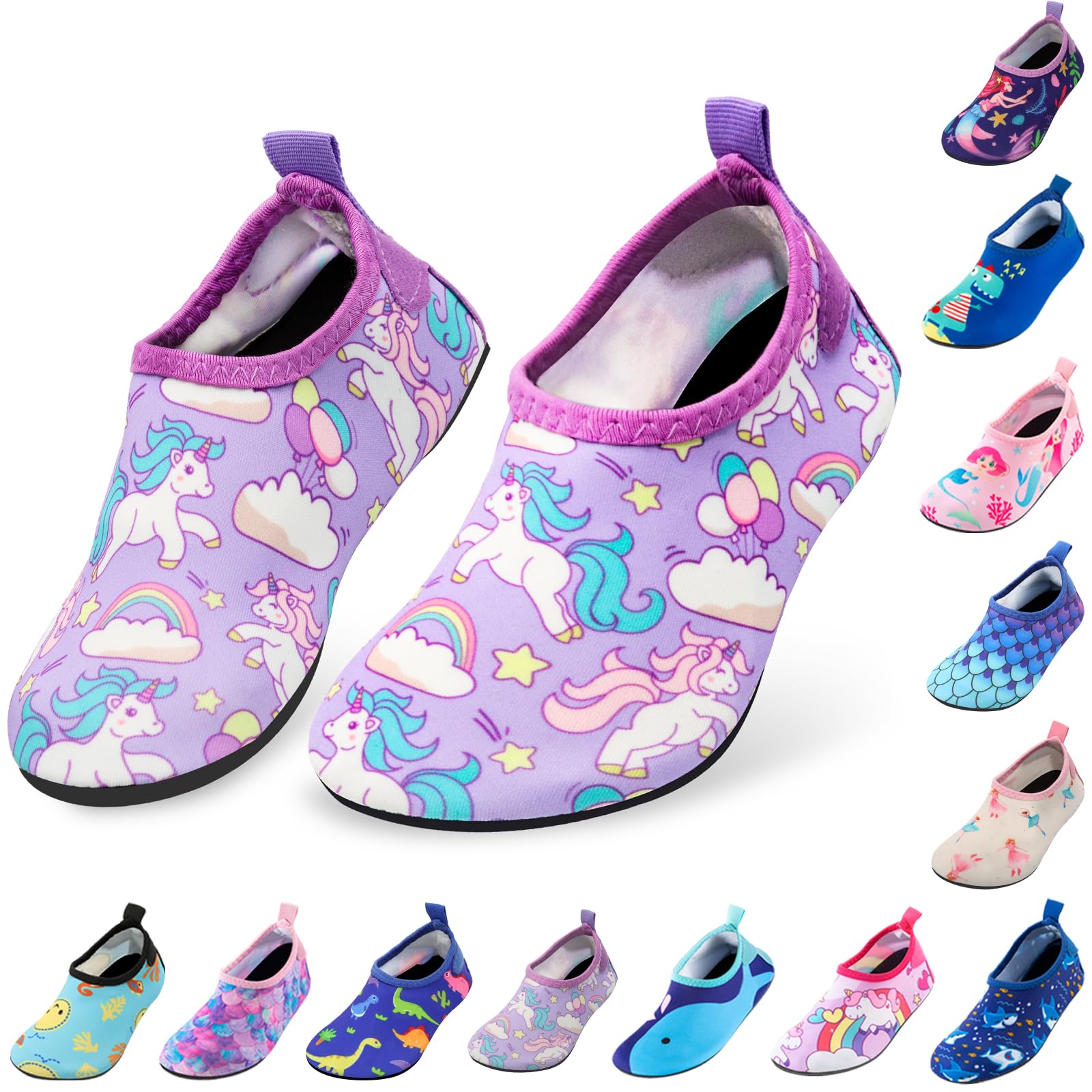 Kids Water Shoes Quick Dry Non-Slip Water Skin Barefoot Swim Water Shoes Children Aqua Socks for Beach Pool for Boys,Girls,Toddler, Infant - pokemaKids Water Shoes Quick Dry Non-Slip Water Skin Barefoot Swim Water Shoes Children Aqua Socks for Beach Pool for Boys,Girls,Toddler, Infant