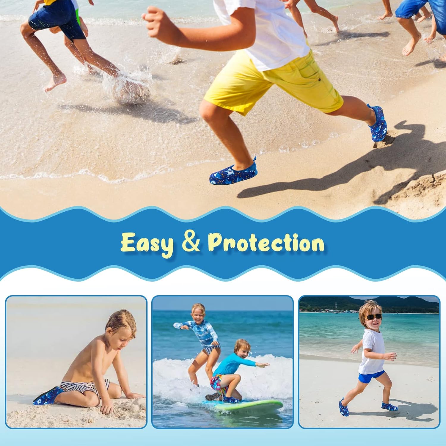 Kids Water Shoes Quick Dry Non-Slip Water Skin Barefoot Swim Water Shoes Children Aqua Socks for Beach Pool for Boys,Girls,Toddler, Infant - pokemaKids Water Shoes Quick Dry Non-Slip Water Skin Barefoot Swim Water Shoes Children Aqua Socks for Beach Pool for Boys,Girls,Toddler, Infant