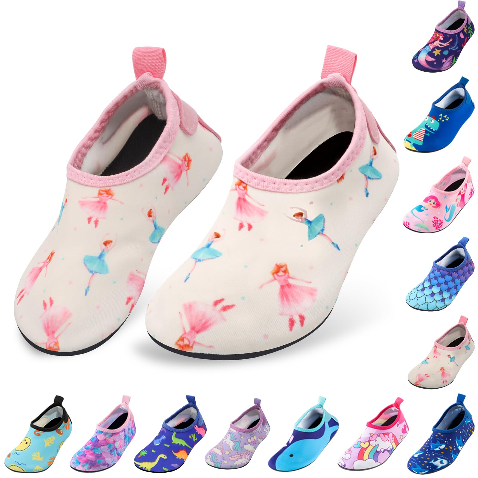 Kids Water Shoes Quick Dry Non-Slip Water Skin Barefoot Swim Water Shoes Children Aqua Socks for Beach Pool for Boys,Girls,Toddler, Infant - pokemaKids Water Shoes Quick Dry Non-Slip Water Skin Barefoot Swim Water Shoes Children Aqua Socks for Beach Pool for Boys,Girls,Toddler, Infant