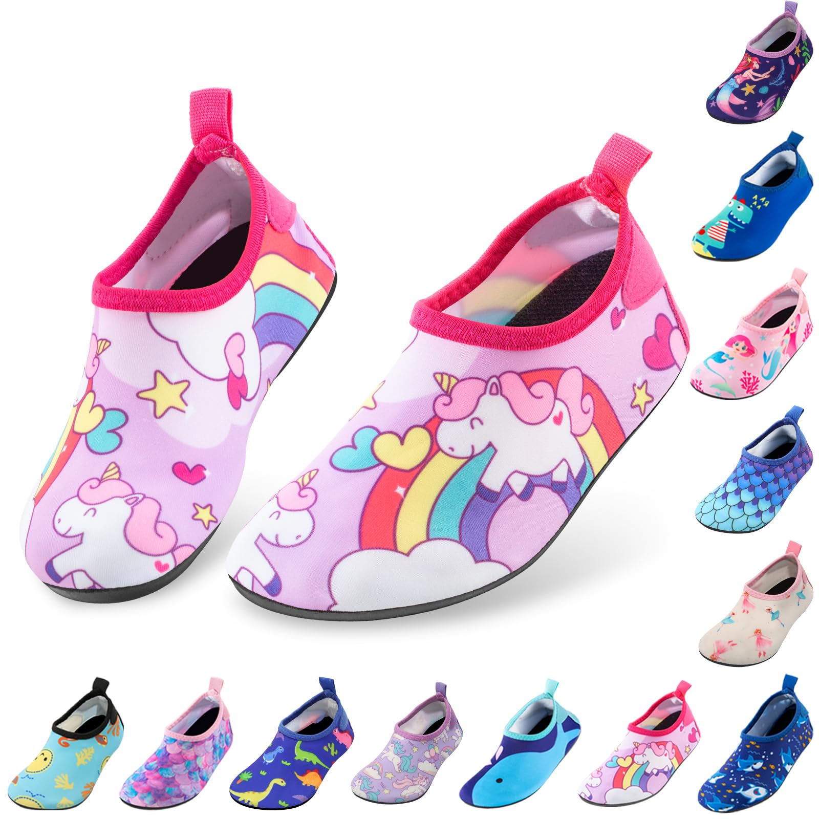 Kids Water Shoes Quick Dry Non-Slip Water Skin Barefoot Swim Water Shoes Children Aqua Socks for Beach Pool for Boys,Girls,Toddler, Infant - pokemaKids Water Shoes Quick Dry Non-Slip Water Skin Barefoot Swim Water Shoes Children Aqua Socks for Beach Pool for Boys,Girls,Toddler, Infant