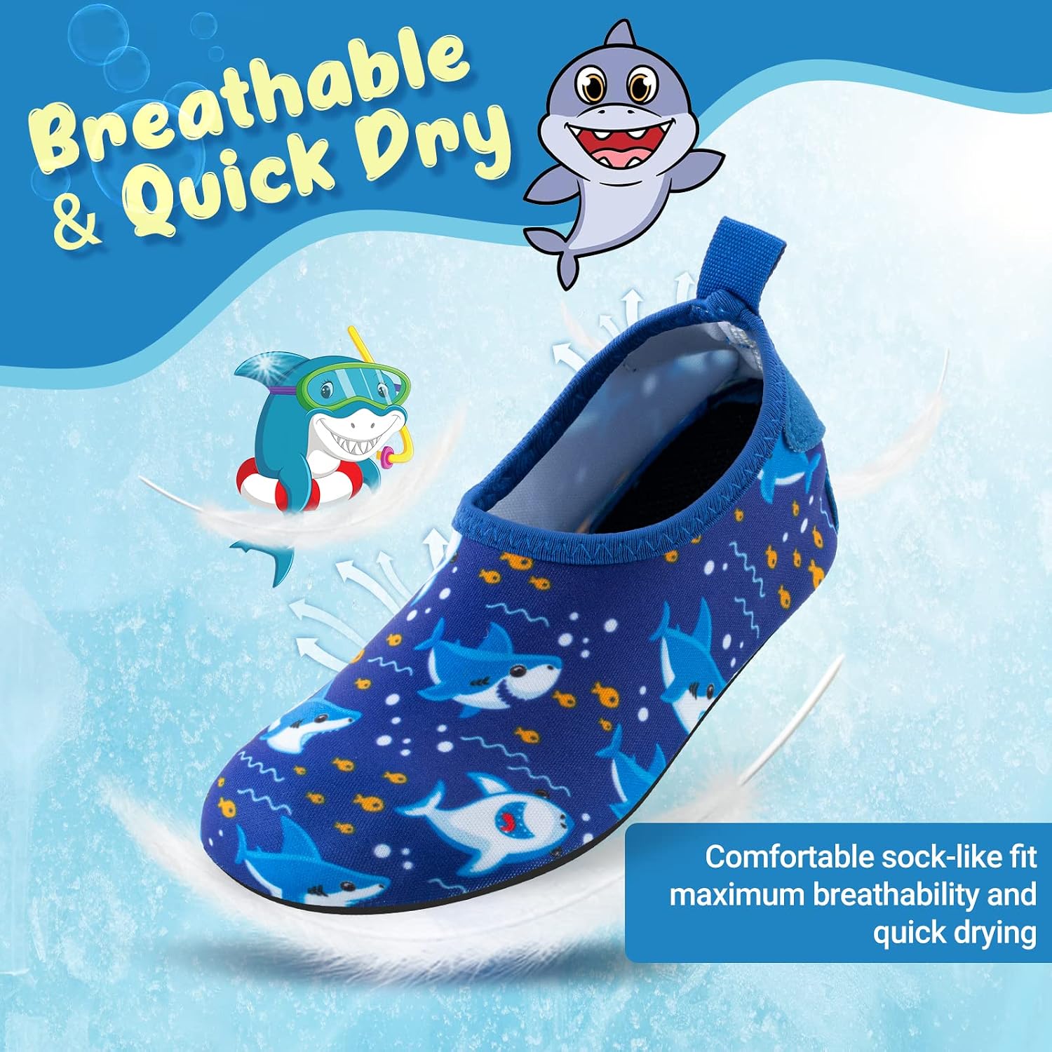 Kids Water Shoes Quick Dry Non-Slip Water Skin Barefoot Swim Water Shoes Children Aqua Socks for Beach Pool for Boys,Girls,Toddler, Infant - pokemaKids Water Shoes Quick Dry Non-Slip Water Skin Barefoot Swim Water Shoes Children Aqua Socks for Beach Pool for Boys,Girls,Toddler, Infant
