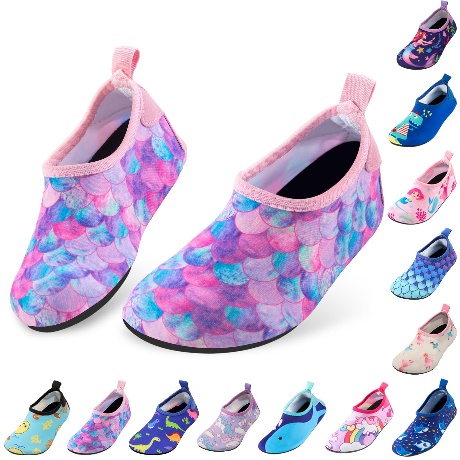 Kids Water Shoes Quick Dry Non-Slip Water Skin Barefoot Swim Water Shoes Children Aqua Socks for Beach Pool for Boys,Girls,Toddler, Infant - pokemaKids Water Shoes Quick Dry Non-Slip Water Skin Barefoot Swim Water Shoes Children Aqua Socks for Beach Pool for Boys,Girls,Toddler, Infant