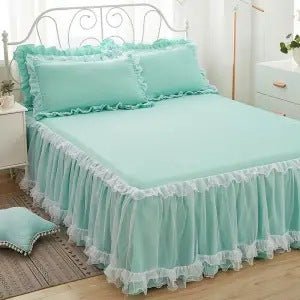Korean Style Lace One-piece Princess Bedspread Lace Bed Cover Thick Mattress Protection Cover Sheet - pokema1a89cafe7bd8dcef7977d7e8761ad220