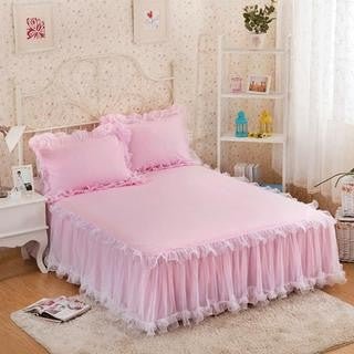 Korean Style Lace One-piece Princess Bedspread Lace Bed Cover Thick Mattress Protection Cover Sheet - pokema820b8195b0bd7f4825fb0bd05b61f8c1