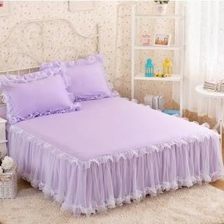 Korean Style Lace One-piece Princess Bedspread Lace Bed Cover Thick Mattress Protection Cover Sheet - pokemafd22a375f1cd5f4c3e250c8e354928d9