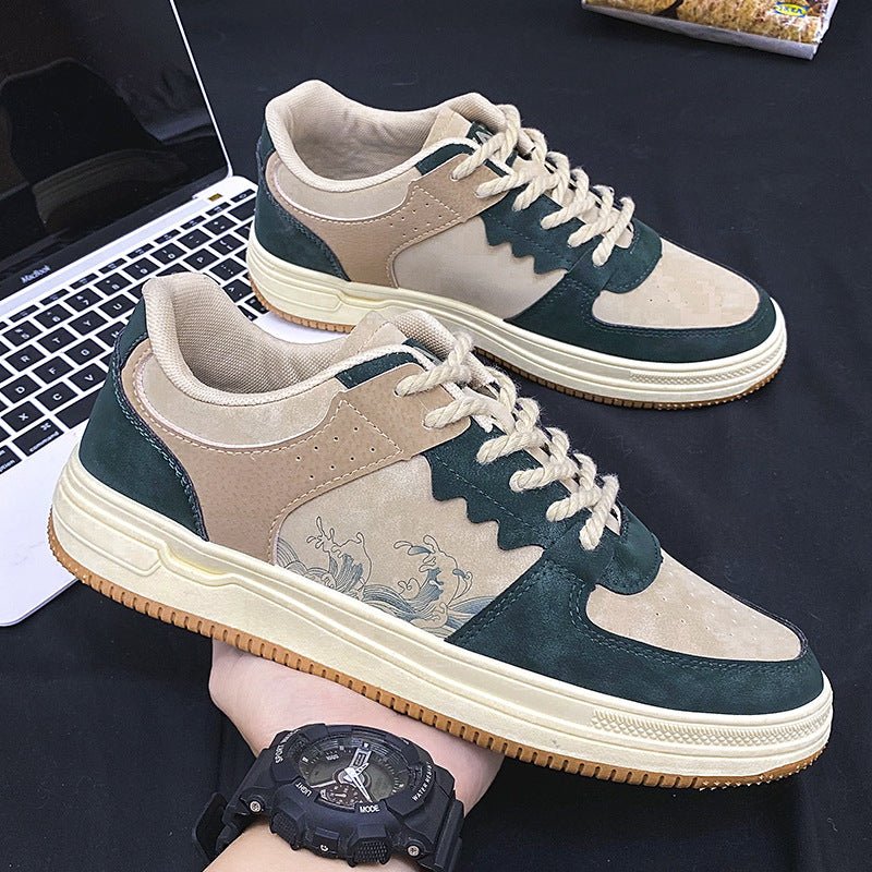 Lace-up Casual Shoes Men Soft Thick Sole Fashion Comfortable Breathable Flats Sneakers Student Platform Outdoor Walking Shoes - pokemacac0b319a60257c2265e6ae708e6df18