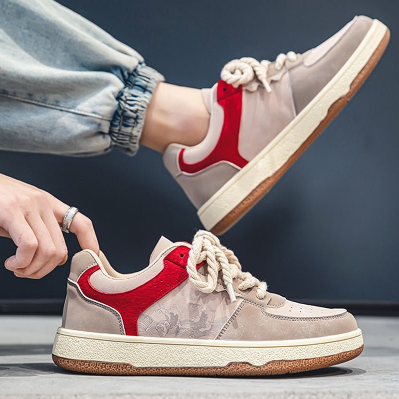Lace-up Casual Shoes Men Soft Thick Sole Fashion Comfortable Breathable Flats Sneakers Student Platform Outdoor Walking Shoes - pokemab879ef1fe30d40c7afe9c380ffd37713