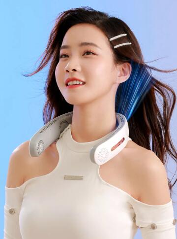 Lazy Mute Outdoor Sports USB Folding Leafless Hanging Neck Electric Fan - pokema8347790753d265597f84ee566c5258a9