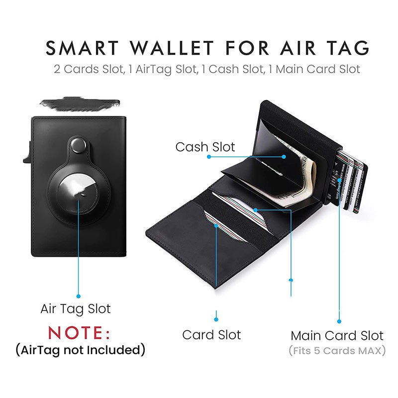Leather Protective Case Card Holder Aluminum Alloy Crazy Horse - pokema6166a7b3bae911a4ea955b8fba793236