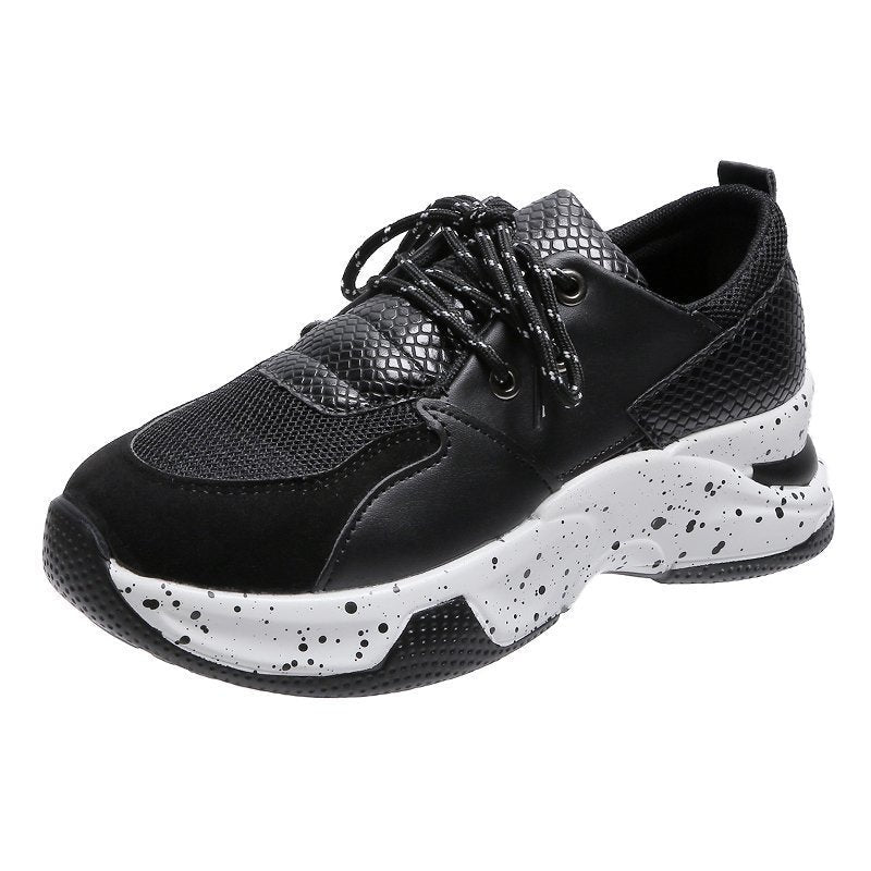 Leopard Print Sneakers Women Lace Up Walking Running Sports Shoes - pokemadcd3f44b37b765fd6aba7f4e0392ce88