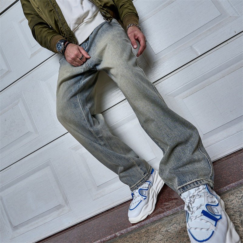 Loose-fitting Versatile Casual Blue Straight-leg Jeans - pokemae85a2eb56a668c9d7f4c1ec445038324