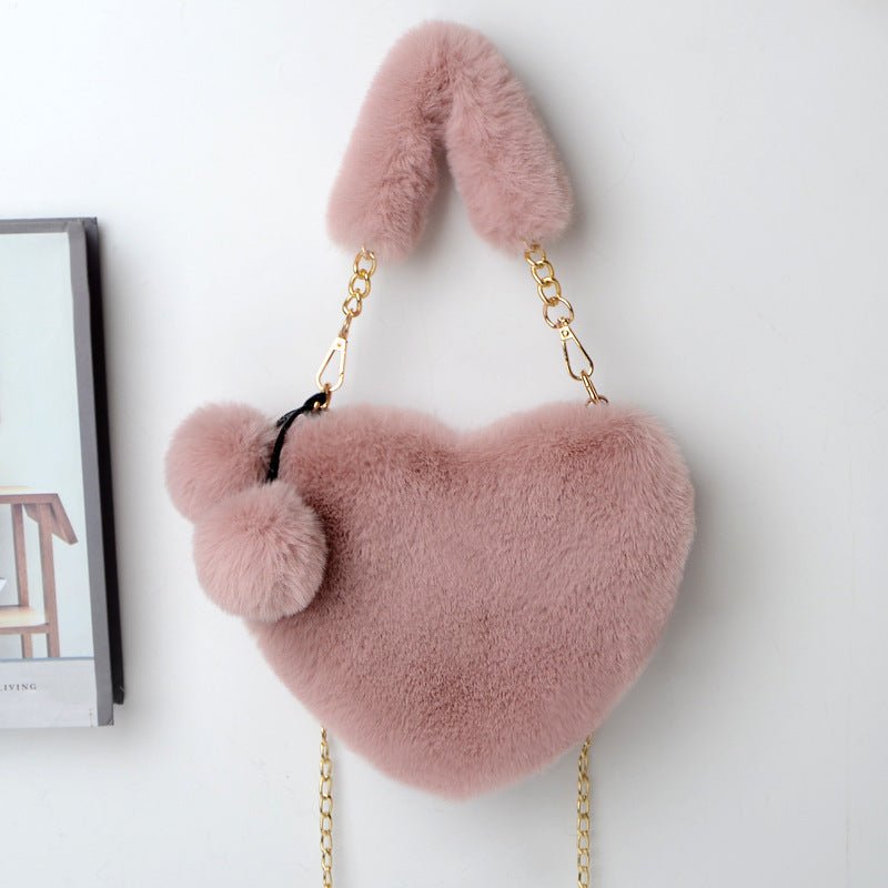 Love Bags Soft Plush Handbags Women Valentine's Day Party Bag - pokema9c745e0cb97fe67185a3ccacdfa61368