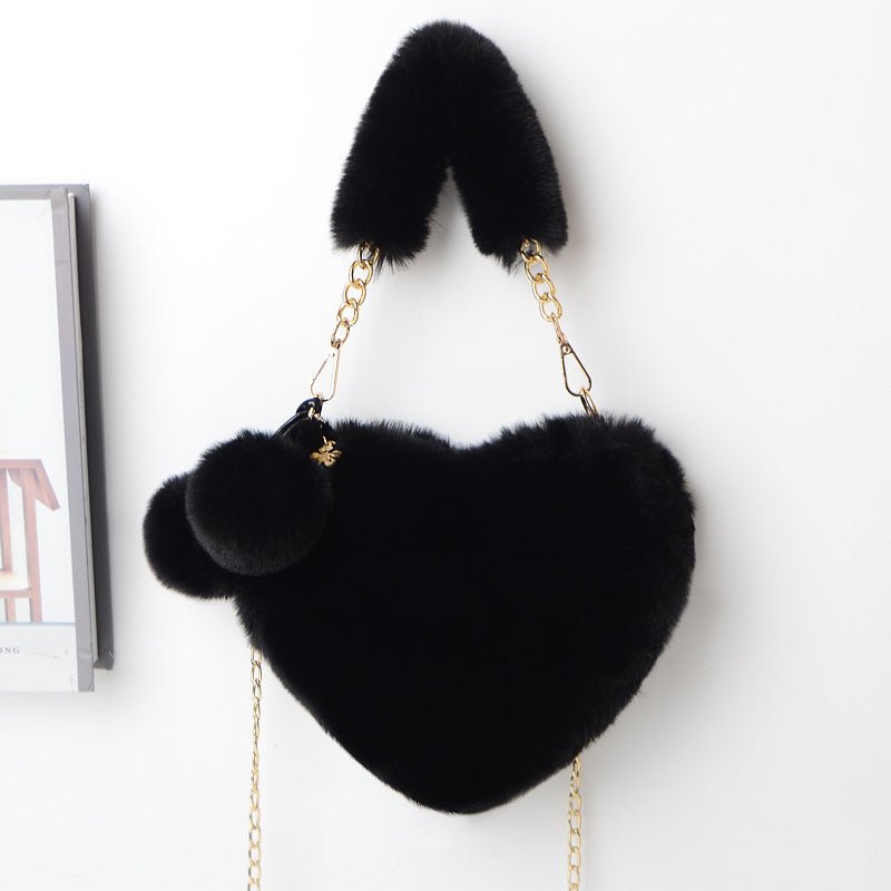 Love Bags Soft Plush Handbags Women Valentine's Day Party Bag - pokema74d85bba2f87ded9ed8d40f7a3be97b3