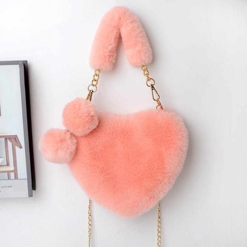 Love Bags Soft Plush Handbags Women Valentine's Day Party Bag - pokema38aa24472b5aeb3c89d0f3b5b5371930