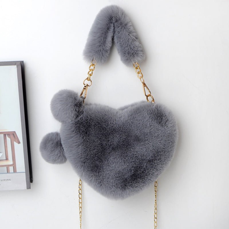 Love Bags Soft Plush Handbags Women Valentine's Day Party Bag - pokema39a7ccdb734e210d31d36a4e72ea12f2