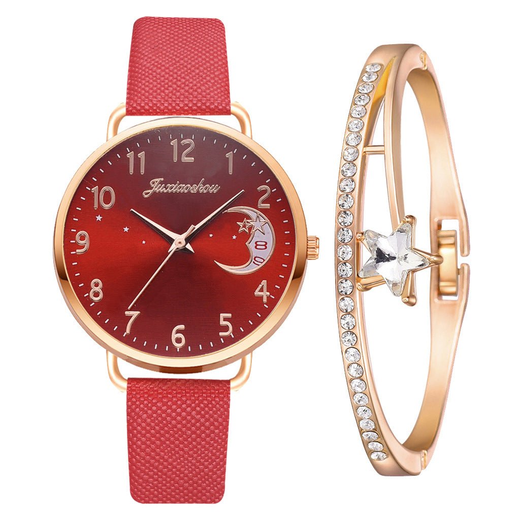 Lovely Moon Pattern Quartz Watch for Women With Strap Dial Ladies Wristwatch Montre Femme Relogio Feminino Reloj Mujer Drop Ship - pokema1f4b8a76c245a77f0935f62466c65559