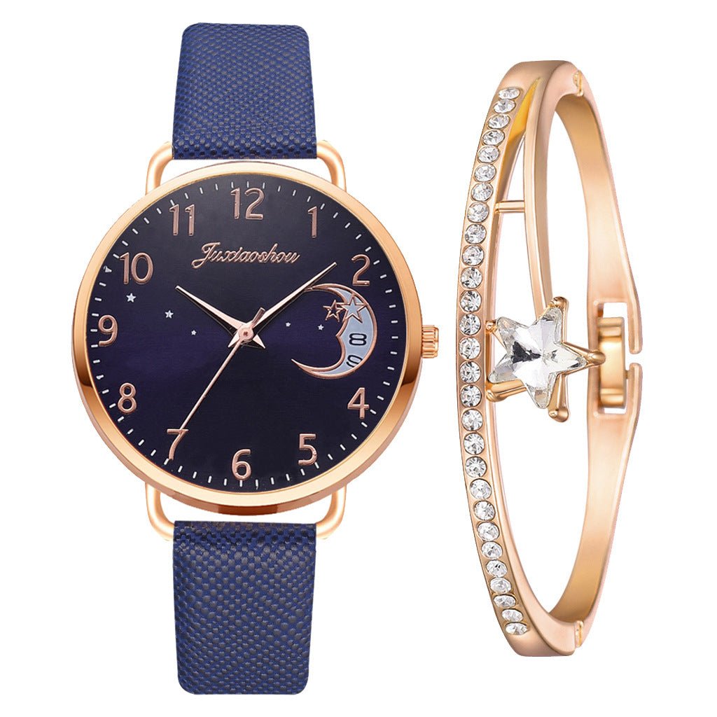 Lovely Moon Pattern Quartz Watch for Women With Strap Dial Ladies Wristwatch Montre Femme Relogio Feminino Reloj Mujer Drop Ship - pokemaf3ea9089e0e56d542d6ac8ba4d45fee6