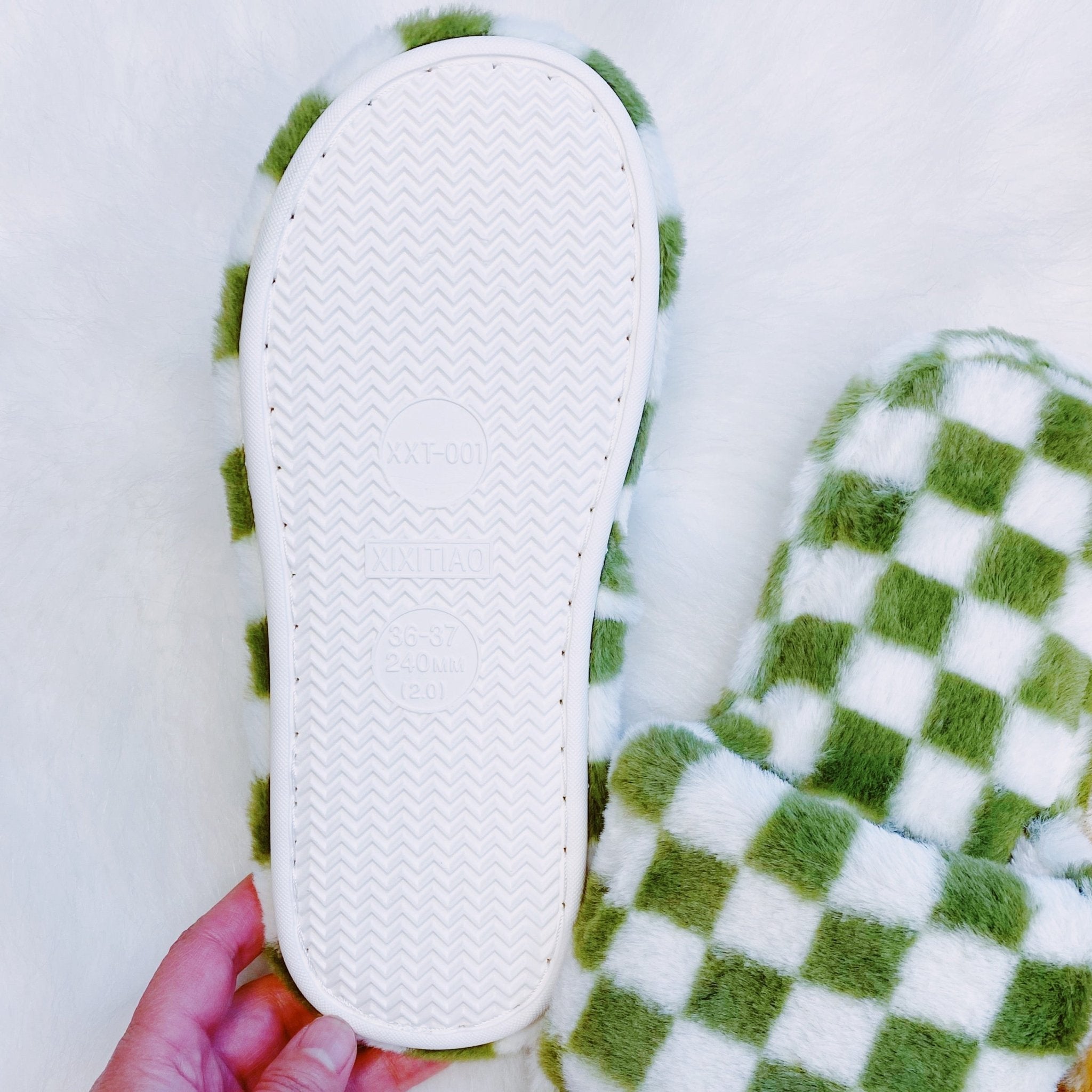 Luxe Lounge Checker Cozy Slippers - pokemaLuxe Lounge Checker Cozy Slippers