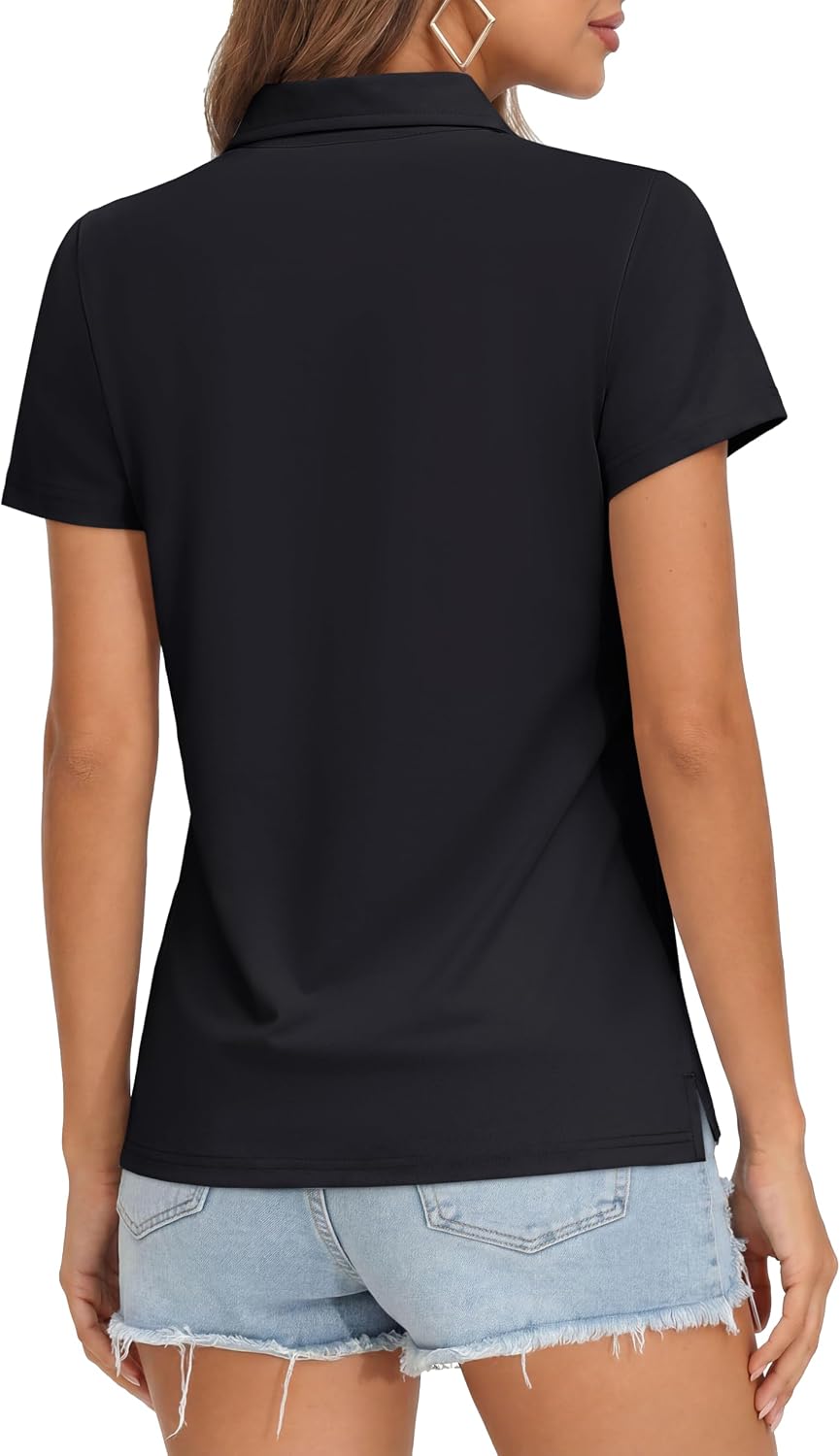 MAGCOMSEN Womens Golf Polo Shirts Sun Protection UPF 50+ Collared Shirt Short Sleeve Quick Dry 4-Button for Workout Tops - pokemaMAGCOMSEN Womens Golf Polo Shirts Sun Protection UPF 50+ Collared Shirt Short Sleeve Quick Dry 4-Button for Workout Tops
