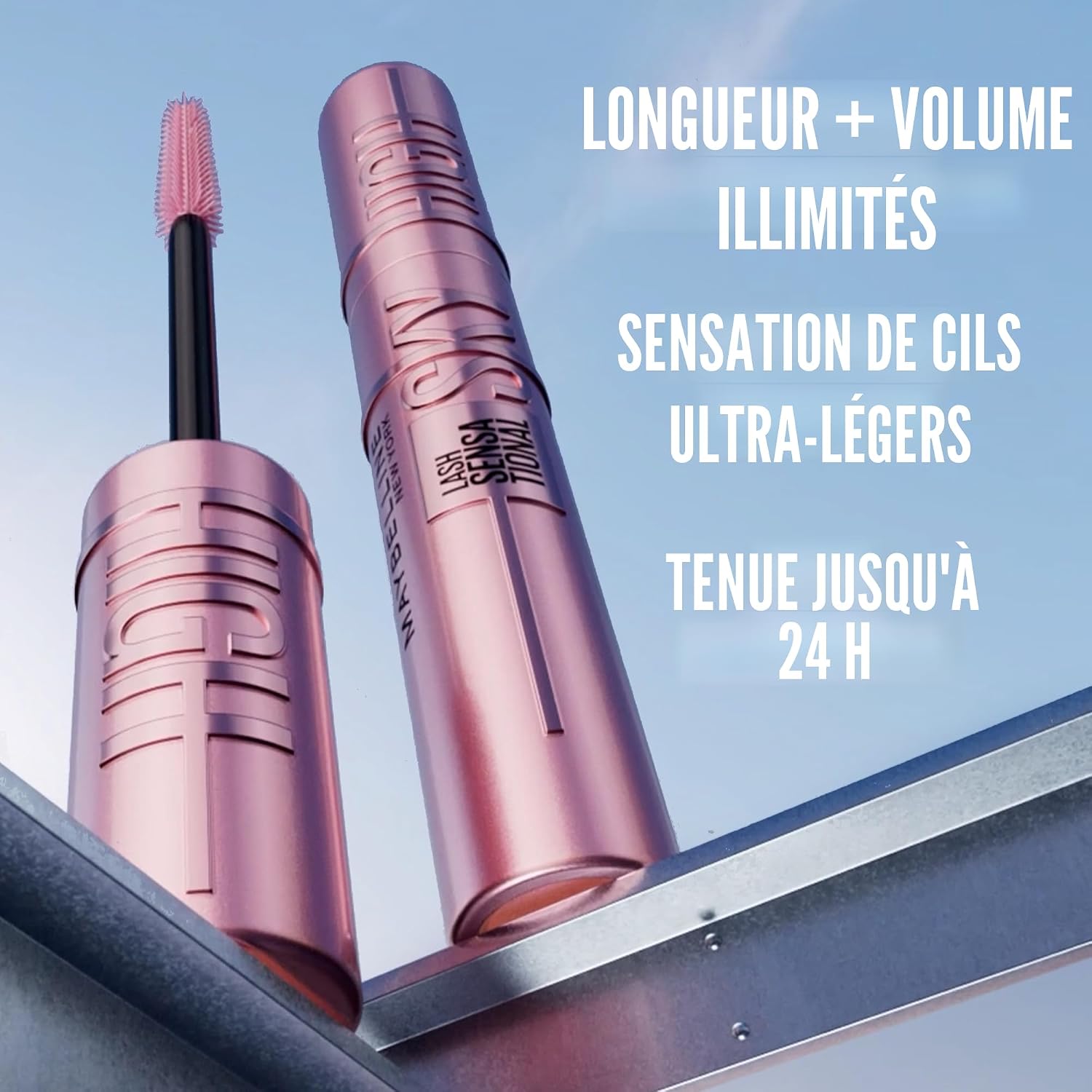 Mascara pour cils Maybelline New York Lash Sensational Sky High lavable, maquillage, formule volumatrice, allongeante, définissante, recourbante, multiplicatrice, très noire, 7,2 ml - pokemaMascara pour cils Maybelline New York Lash Sensational Sky High lavable, maquillage, formule volumatrice, allongeante, définissante, recourbante, multiplicatrice, très noire, 7,2 ml
