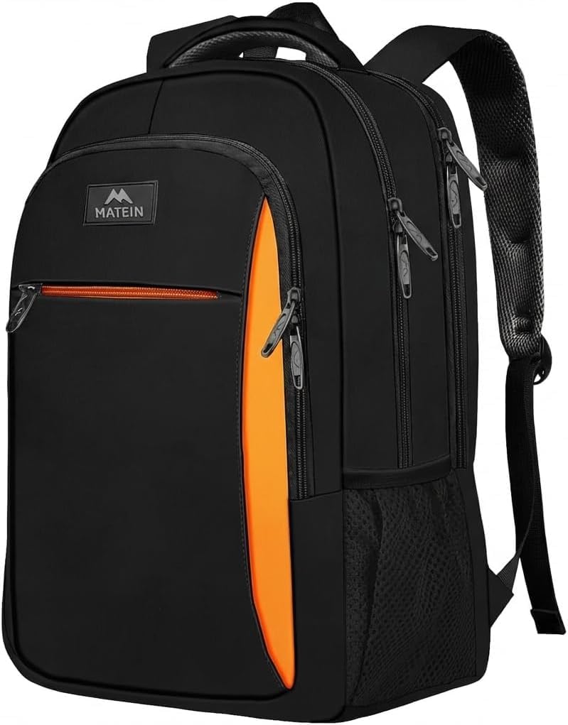 MATEIN Extra Large Travel Backpack, TSA Friendly 18.4 Inch Laptop Backpack, Anti Theft Flight Approved Business Work College Computer Big Bag for Women Men, Black - pokemaMATEIN Extra Large Travel Backpack, TSA Friendly 18.4 Inch Laptop Backpack, Anti Theft Flight Approved Business Work College Computer Big Bag for Women Men, Black