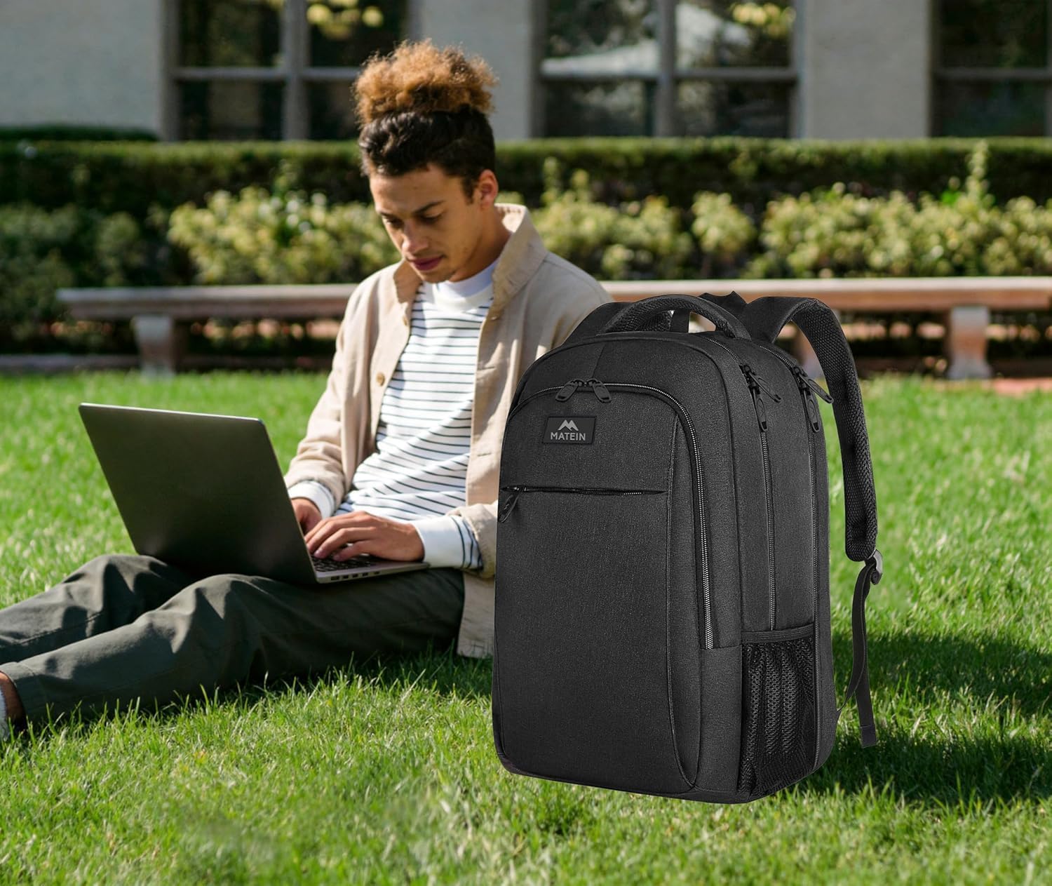 MATEIN Extra Large Travel Backpack, TSA Friendly 18.4 Inch Laptop Backpack, Anti Theft Flight Approved Business Work College Computer Big Bag for Women Men, Black - pokemaMATEIN Extra Large Travel Backpack, TSA Friendly 18.4 Inch Laptop Backpack, Anti Theft Flight Approved Business Work College Computer Big Bag for Women Men, Black